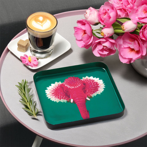 Gangzai Pachiii vide Poche, Mini Size Tray, square, Curiosito-Phoenix-Circus, paint Lacquer multicolor, style